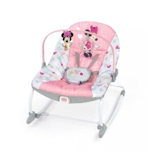 Disney Minnie Mouse Pink and Gray Baby Rocker